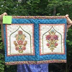 NWT. Hand Crafted Wall Hanging/Runner Floral